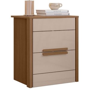 Mesa De Cabeceira Dhara 2 Gavetas Caarvalho Fendi