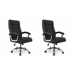 Kit 2 Cadeiras Para Escritório Com Molas Ensacadas Prime Spring Preto