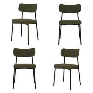 Kit Com 4 Cadeiras Para Sala De Jantar Mona Yescasa Verde Alga