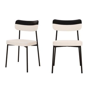 Kit Com 2 Cadeiras Para Sala De Jantar Mona Yescasa Palha Corriente-preto