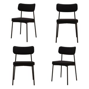 Kit Com 4 Cadeiras Para Sala De Jantar Mona Yescasa Preto