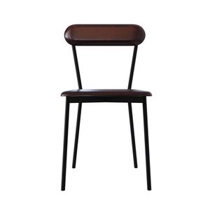 Cadeira Fixa Estofada Vintage Emília Com 2 Unidades Café-preto