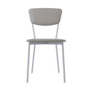 Cadeira Fixa Estofada Vintage Retrô Com 4 Unidades Off White-branco