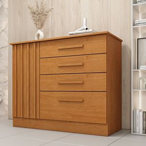 Cômoda 4 Gavetas 104cm Ripada Nova York Cinamomo-cinamomo