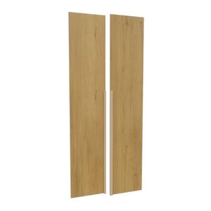 Kit 2 Portas Para Guarda-roupa Modular 80cm Jade Cabecasa Madeiramadeira Avelã