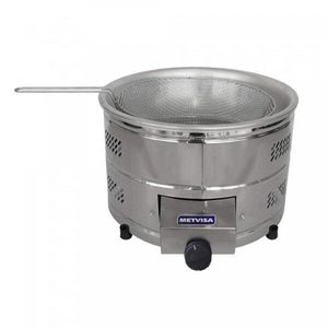 Tacho De Fritura Industrial A Gás 6l óleo 1 Cuba Metvisa Inox