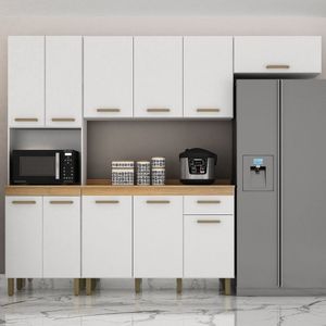Cozinha 4 Peças 11 Portas 1 Gaveta São Luis Branco