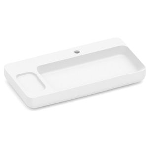 Cuba De Apoio Com Válvula Oculta 7-8 80x42cm Sem Saboneteira Infinity Blanco Mate