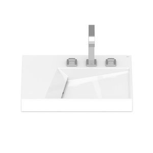 Cuba De Sobrepor 600cm X 420cm Geometric Horizon Branco