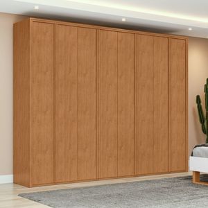 Guarda-roupa 8 Portas 6 Gavetas 100% Mdf Ergon Amendoa