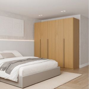 Guarda-roupa Modulado 3 Peças 5 Portas Jade Cabecasa Madeiramadeira Avelã