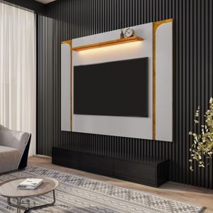 Painel Para Tv Até 15 Polegadas Maresias Off-white-naturalle