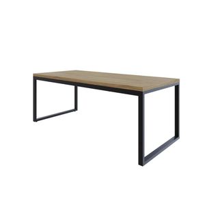 Mesa De Jantar Yon 200cmx90cmx77 Cm Vermont Oak-preta