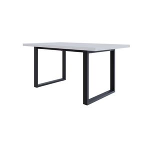 Mesa De Jantar Queens R 160cmx90cmx75 Cm Branco-preto