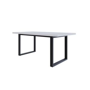 Mesa De Jantar Queens R 180cm X 90cm X 75cm Branco-preto