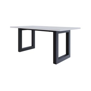 Mesa De Jantar Bronx R 180cm X90x75cm Branco-preto