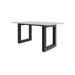 Mesa De Jantar Bronx R 160cm X90x75cm Branco-preto