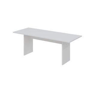 Mesa De Jantar 200x80x74cm 2,5cm Com 2 Banco Essence Branco