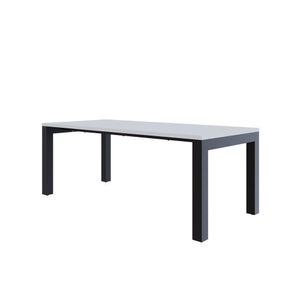 Mesa De Jantar Bronx U 200 Cmx90x75cm Branco-preto