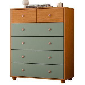 Cômoda 6 Gavetas Vittoria 110x90x41 Cm Cinamomo-sálvia