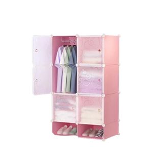 Guarda Roupa Portatil Armario Sapateira Desmontavel Organizador Brinquedos Cabideiro Praia Campo Rosa