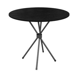 Mesa Redonda Tampo 70cm Base Kelly Tubo 7-8 Ardósia Indiana -prata