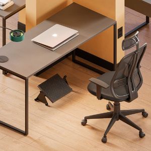 Mesa Retangular Iron Com Pés Em Aço Tubular E Tampo Em Mdp Bp De 25cm Preto