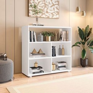 Estante Livreiro Multiuso Com 5 Nichos Cairo Branco