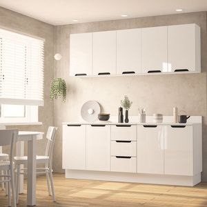 Balcão 2 Portas 3 Gavetas 120x92,5x52cm Branco