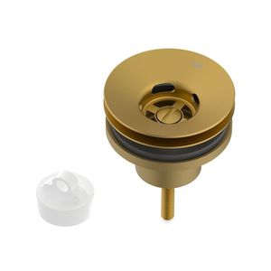Válvula Para Lavatório 7-8 Universal Com Tampa Plástica Gold Matte