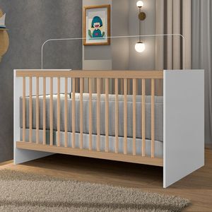 Berço Para Quarto Infantil Lua Branco - Madeira