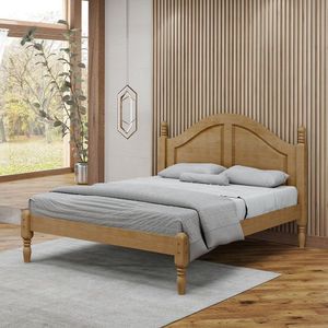 Cama Queen Em Madeira Maciça 160cm Ouro Freijó