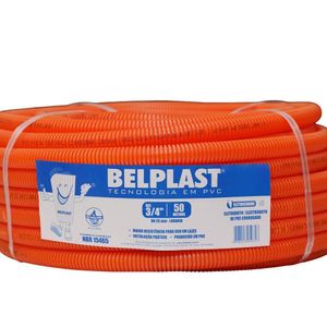 Eletroduto Corrugado Em Pvc Laranja Reforçado 25m² - Laranja