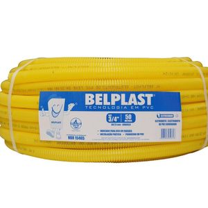 Eletroduto Corrugado Em Pvc Amarelo 25m² - Amarelo