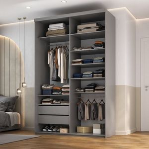 Closet Solteiro 100% Mdf 139,5cm 2 Gavetas Moutier Urbi
