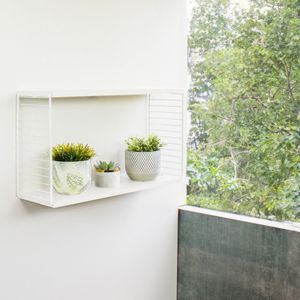 Cubo Retangular Decorativo De Madeira Branco-branco
