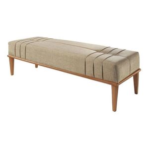 Recamier Estofado Base Madeira Maciça Eucalipto Urban 150cm Bege