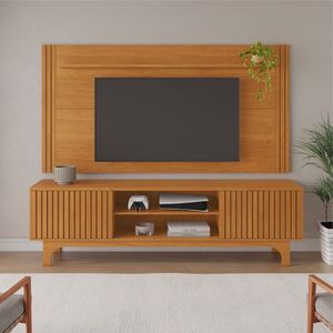 Conjunto Rack E Painel Trunfo Candian 108cm X 200cm, 69cm X 200cm Cinamomo