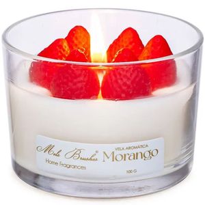 Vela Aromática Perfumada Mels Brushes 100g Morango