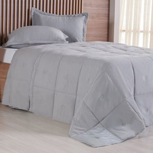 Edredom King Toque De Plumas 260 Fios New 240x260cm Platina