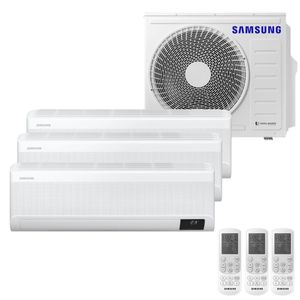 Ar Condicionado Multi Tri Split Samsung Wind Free 24000 BTUs (2x9000+1x12000) Quente/Frio Inverter 220V