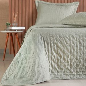Kit Colcha King Sensatti 3d Embossed 260x280cm Verde Alfafa
