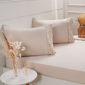 Jogo De Cama Casal Broderie 3 Pçs Bordado Inglês 138x188x30cm Machiatto