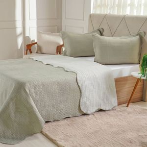 Kit Cobre Leito Queen Ultra Lisse Lisa New 230x250cm Olive