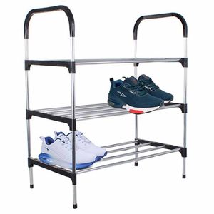 Sapateira Rack Organizador Sapatos Tenis Calçados Prateleiras 3 Andares Desmontavel Multiuso Objetos Movel Casa