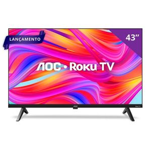 Smart Tv 43 Full Hd Dled Aoc 43s5045-78g Roku Preto Bivolt