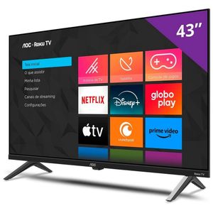 Smart Tv 43 Full Hd Dled Aoc 43s5045-78g Roku Preto Bivolt