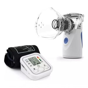 Kit Medidor De Pressão Arterial + Nebulizador Inalador Portátil