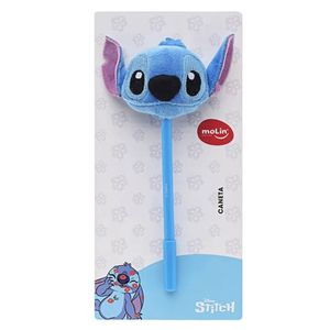 Caneta Esferográfica Azul 0.7 Com Pelúcia Do Stitch Molin Stitch