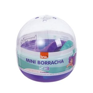Pote Com Mini Borracha Sea Oceano Sereia 4 Unidades Brw